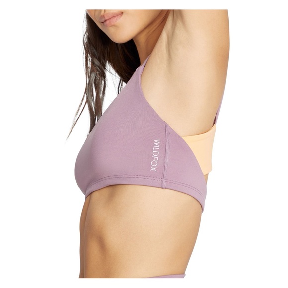 ★ Wildfox Karma Twist Back Sports Bra - Grapeade/LightIrange ★ - Picture 11 of 17